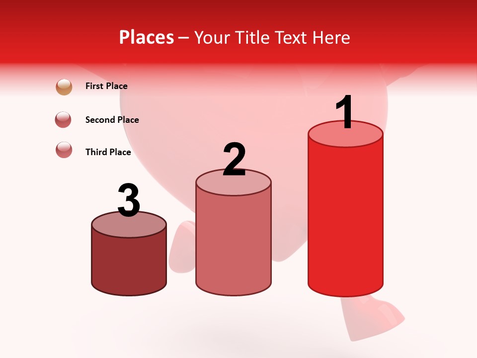 White Joy Heart PowerPoint Template