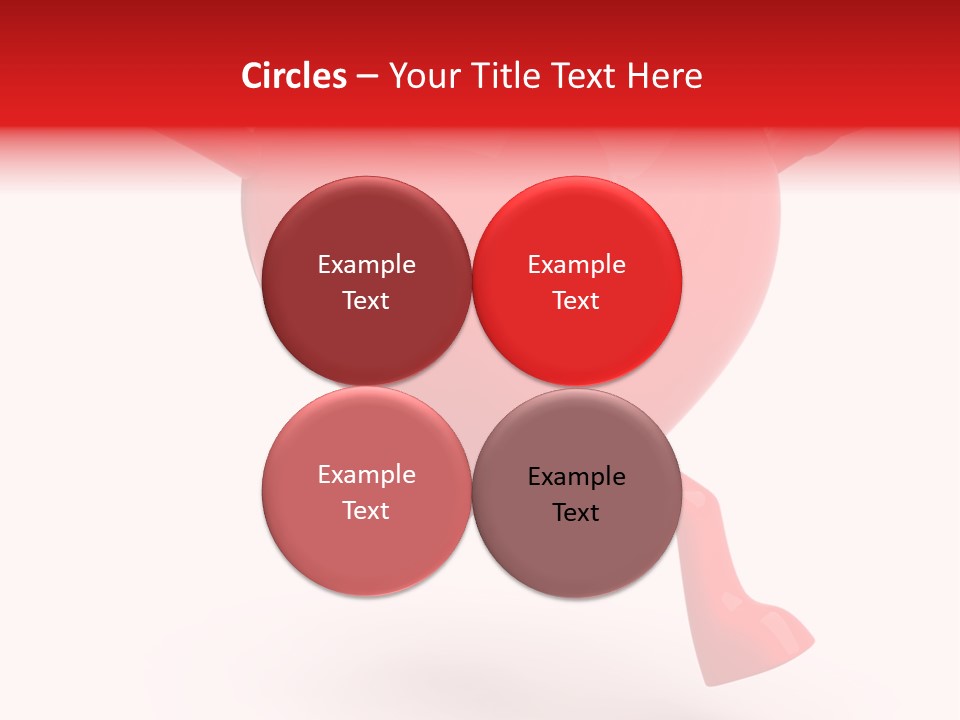 White Joy Heart PowerPoint Template