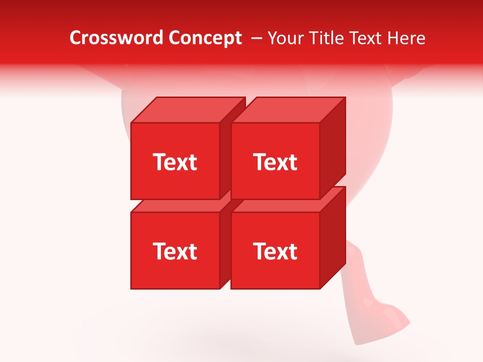 White Joy Heart PowerPoint Template