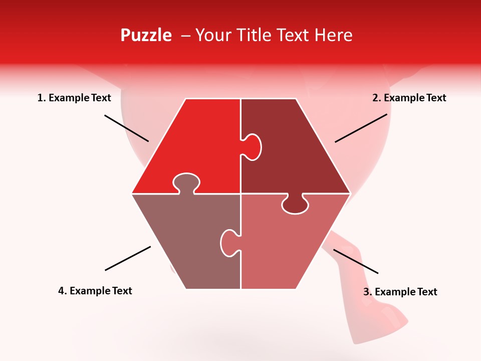 White Joy Heart PowerPoint Template