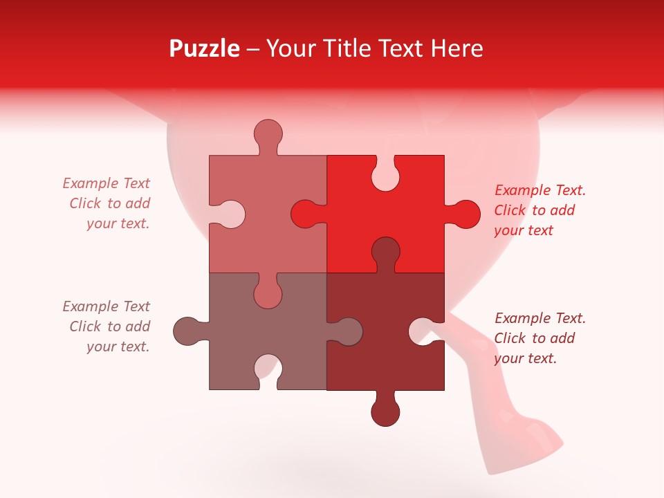 White Joy Heart PowerPoint Template