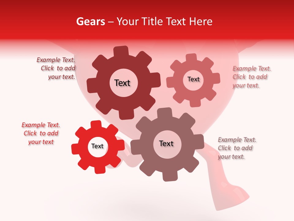 White Joy Heart PowerPoint Template