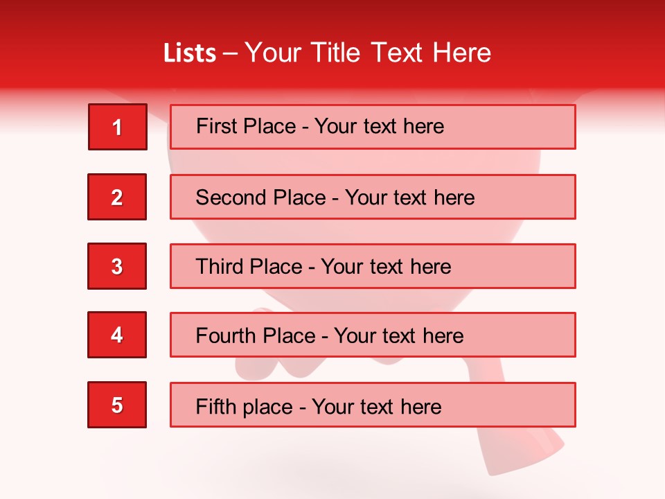 White Joy Heart PowerPoint Template