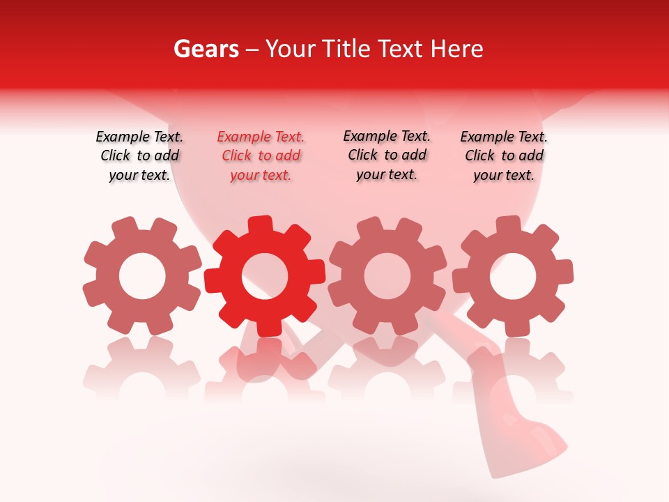 White Joy Heart PowerPoint Template