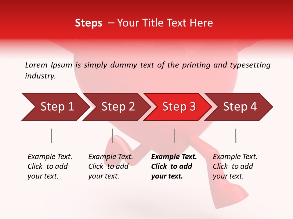 White Joy Heart PowerPoint Template
