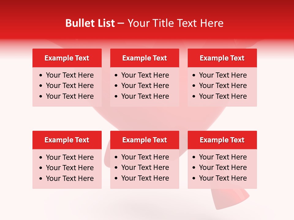 White Joy Heart PowerPoint Template