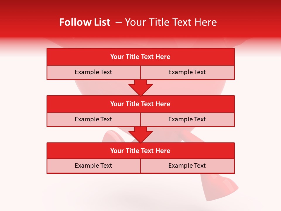 White Joy Heart PowerPoint Template