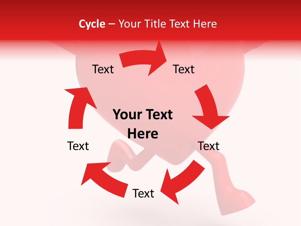 White Joy Heart PowerPoint Template