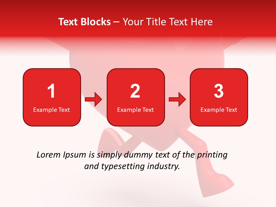 White Joy Heart PowerPoint Template