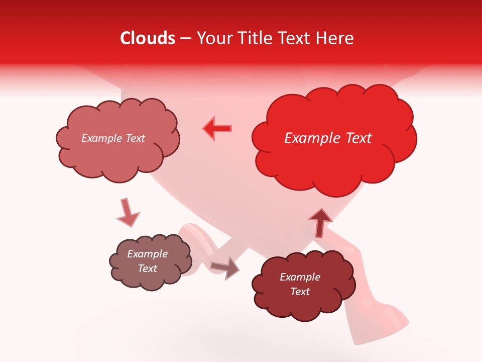 White Joy Heart PowerPoint Template