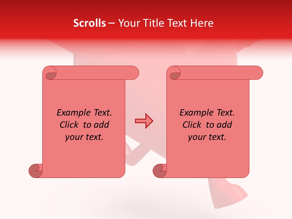 White Joy Heart PowerPoint Template