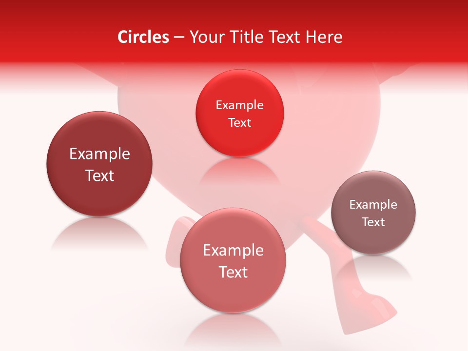 White Joy Heart PowerPoint Template