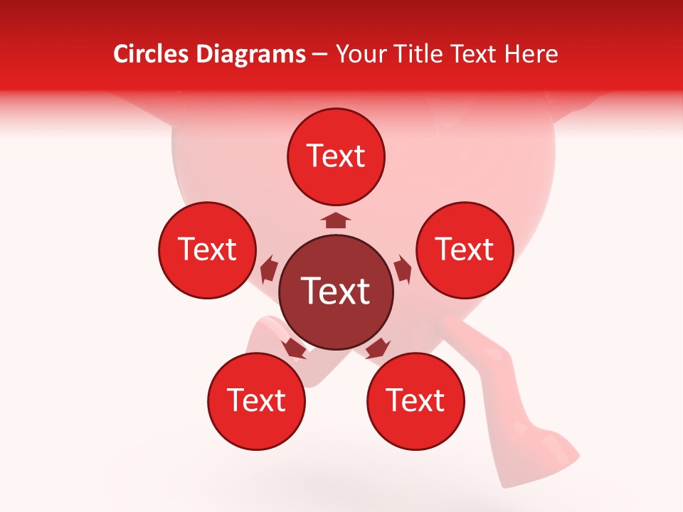 White Joy Heart PowerPoint Template