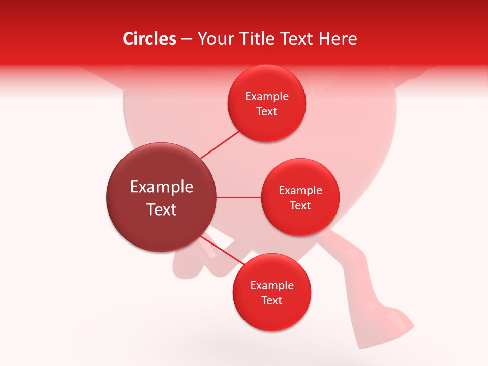 White Joy Heart PowerPoint Template