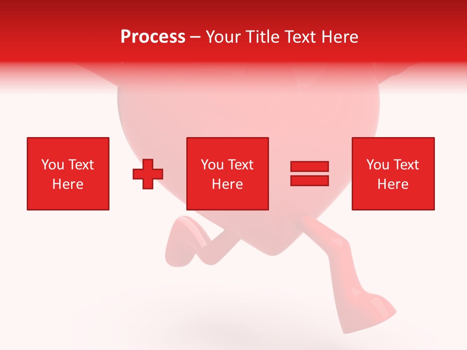 White Joy Heart PowerPoint Template