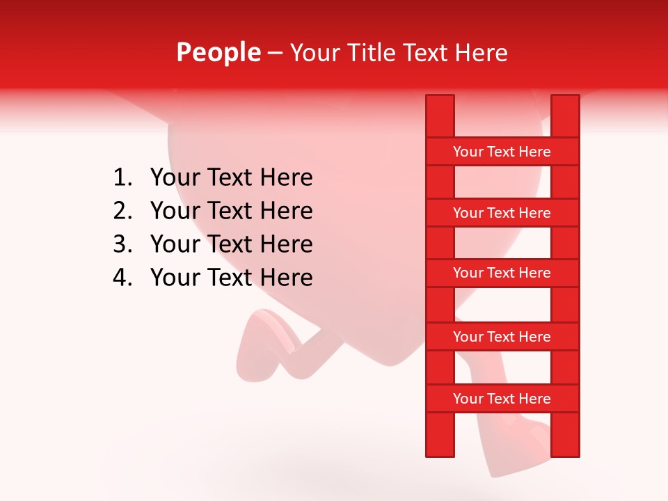 White Joy Heart PowerPoint Template