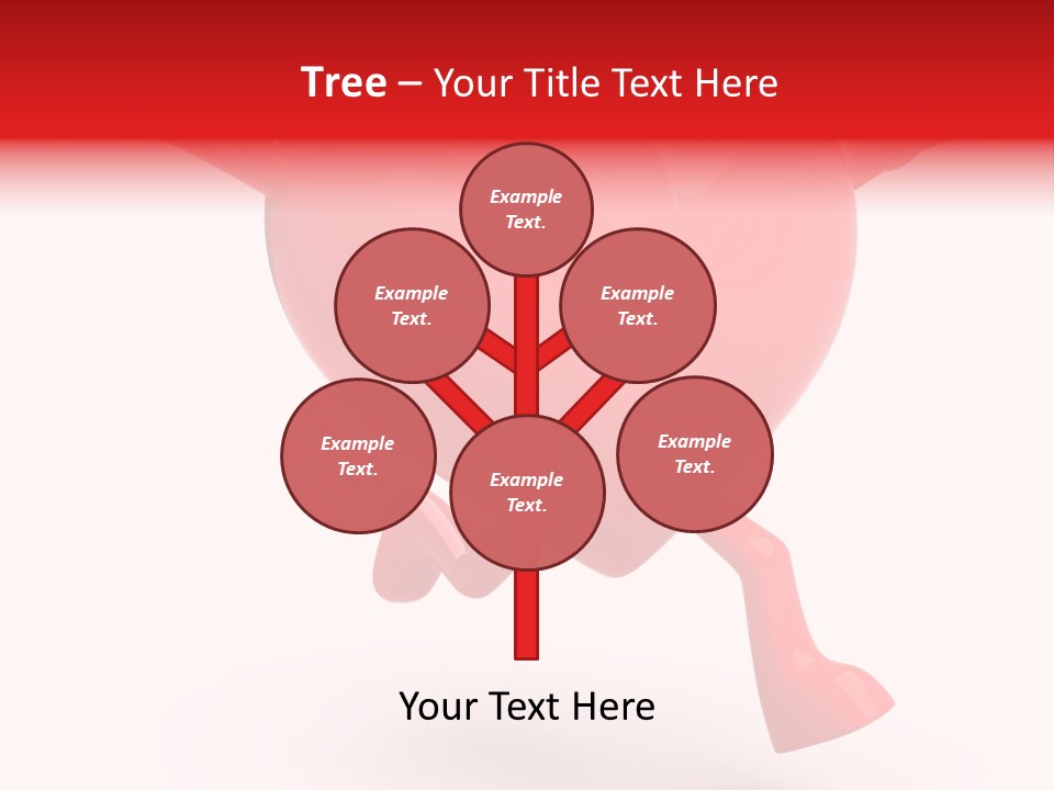 White Joy Heart PowerPoint Template