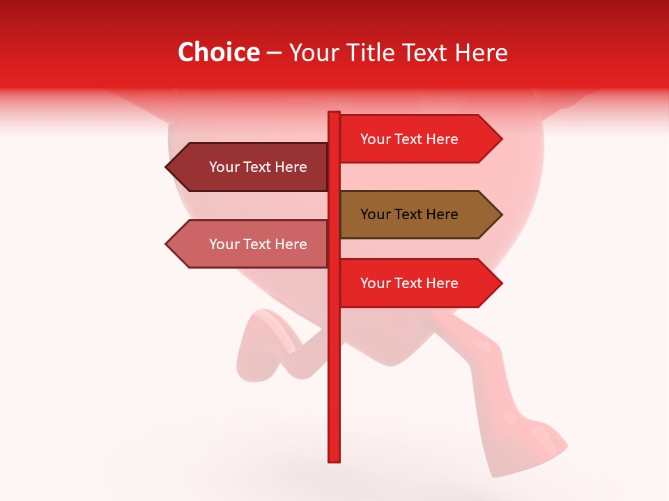 White Joy Heart PowerPoint Template