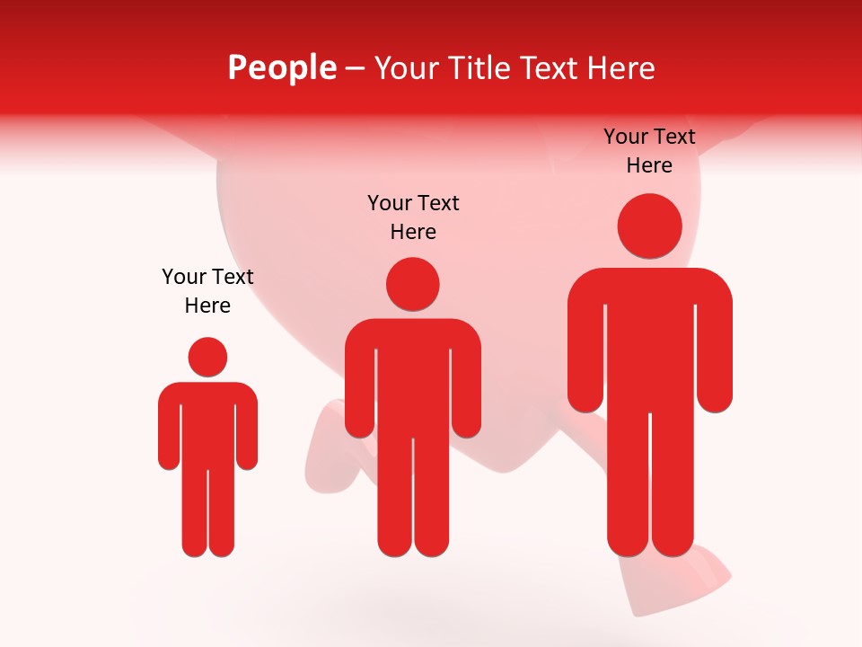 White Joy Heart PowerPoint Template