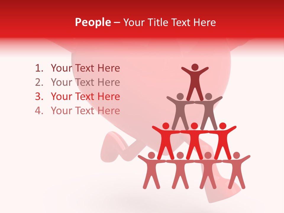 White Joy Heart PowerPoint Template