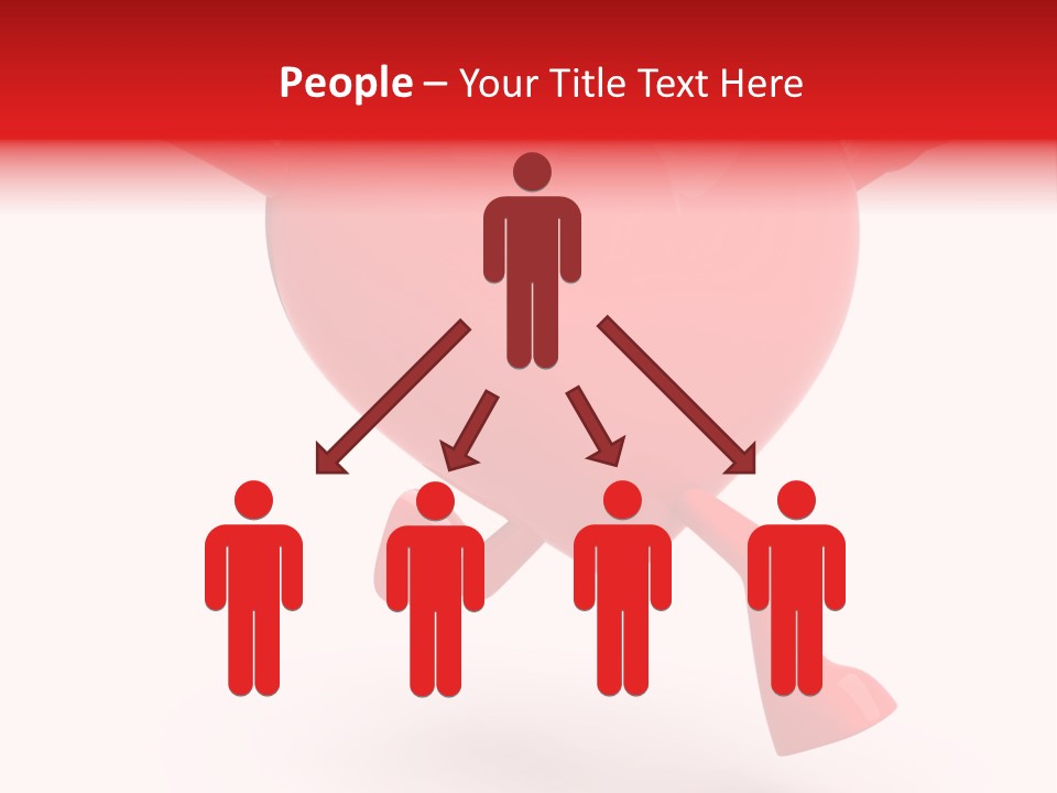 White Joy Heart PowerPoint Template