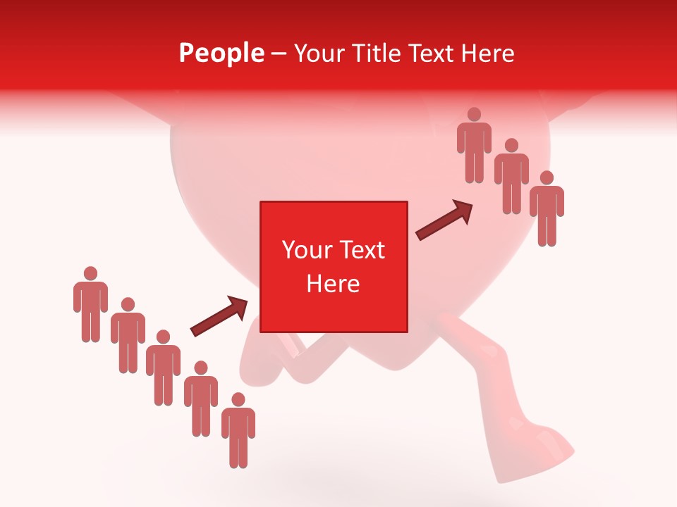 White Joy Heart PowerPoint Template