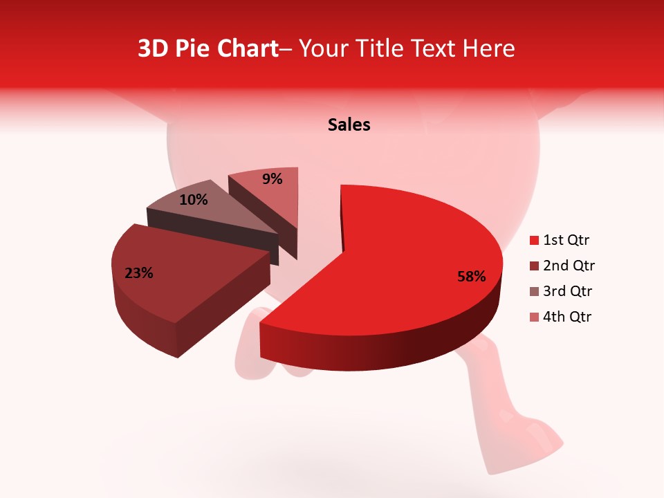 White Joy Heart PowerPoint Template