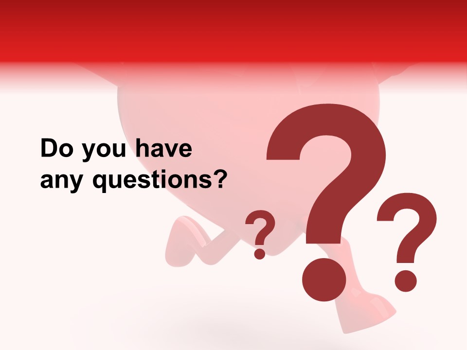 White Joy Heart PowerPoint Template