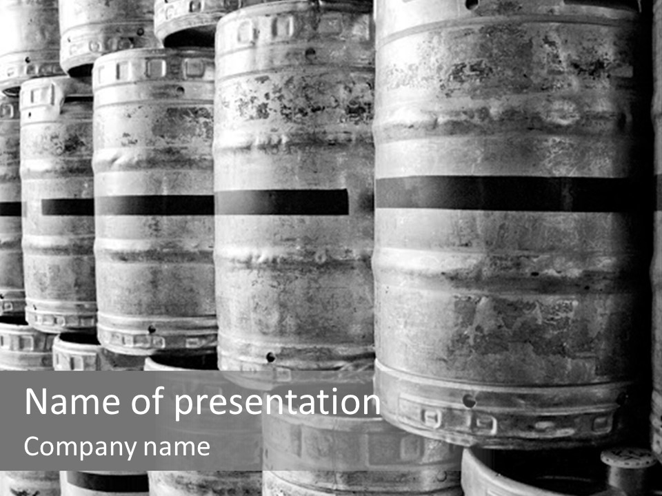 Microbrew Distribution Canister PowerPoint Template