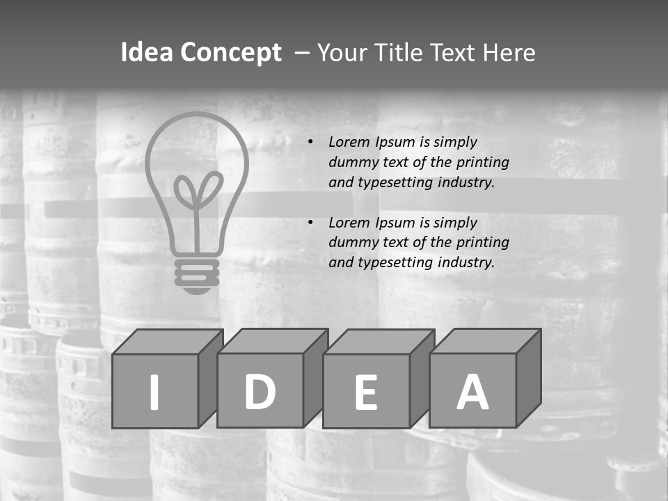 Microbrew Distribution Canister PowerPoint Template