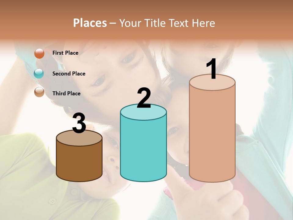 A Group Of Young Children Giving Thumbs Up PowerPoint Template