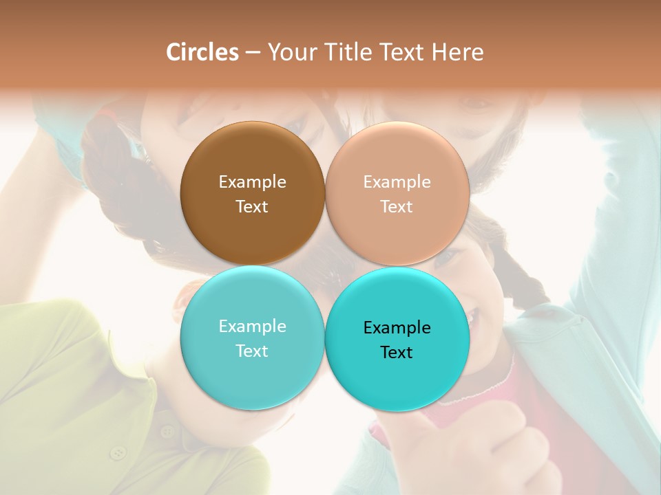 A Group Of Young Children Giving Thumbs Up PowerPoint Template