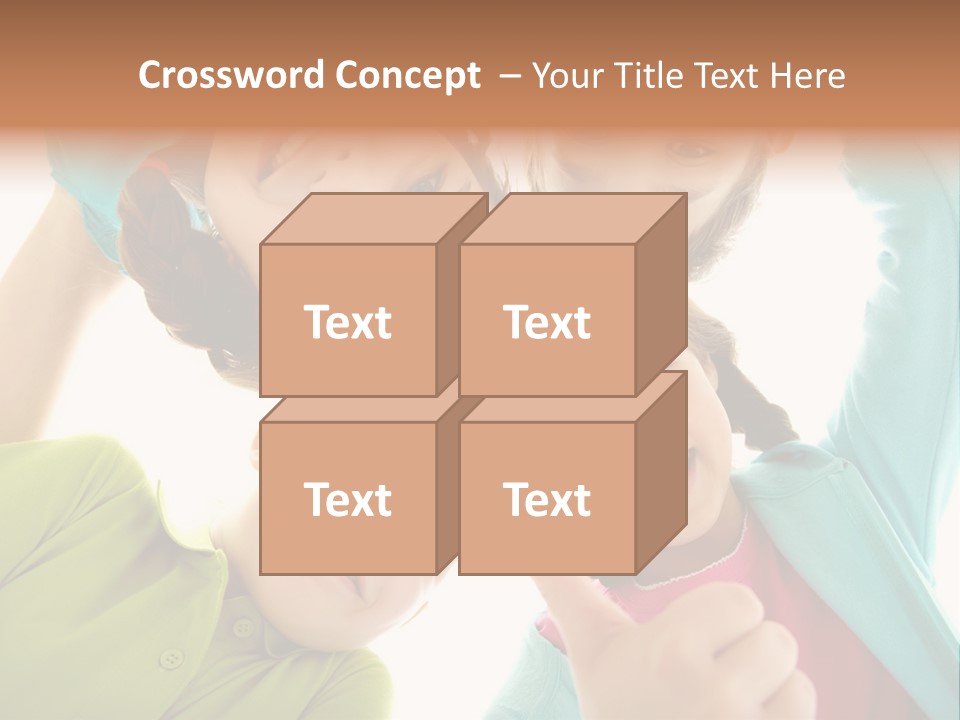 A Group Of Young Children Giving Thumbs Up PowerPoint Template