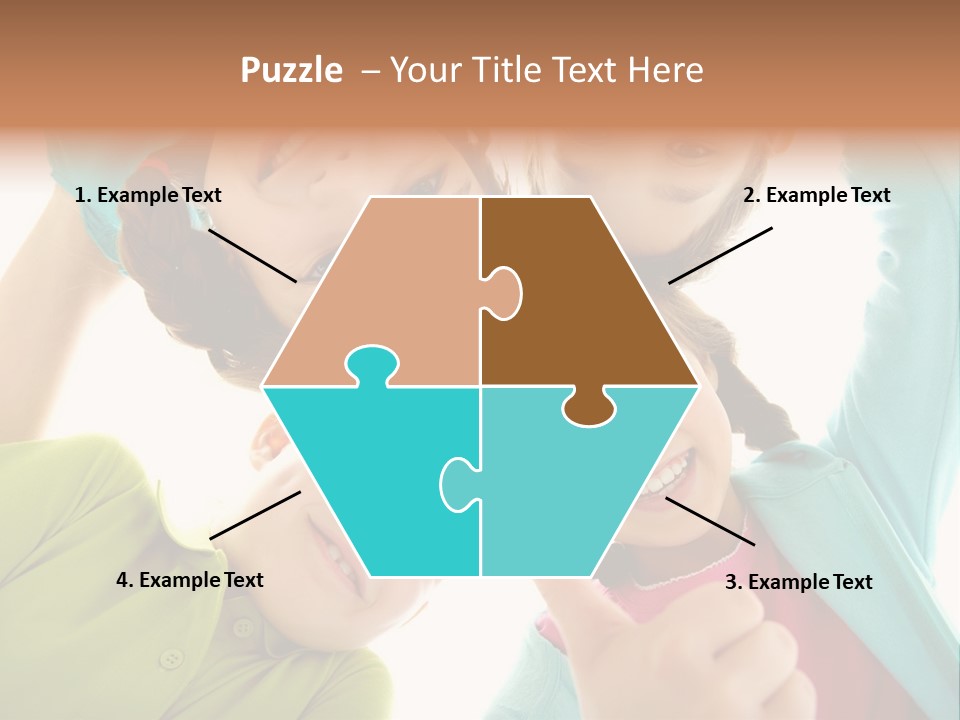 A Group Of Young Children Giving Thumbs Up PowerPoint Template