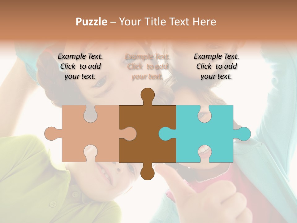 A Group Of Young Children Giving Thumbs Up PowerPoint Template