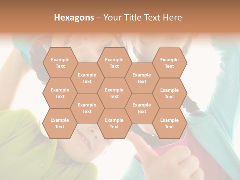 A Group Of Young Children Giving Thumbs Up PowerPoint Template