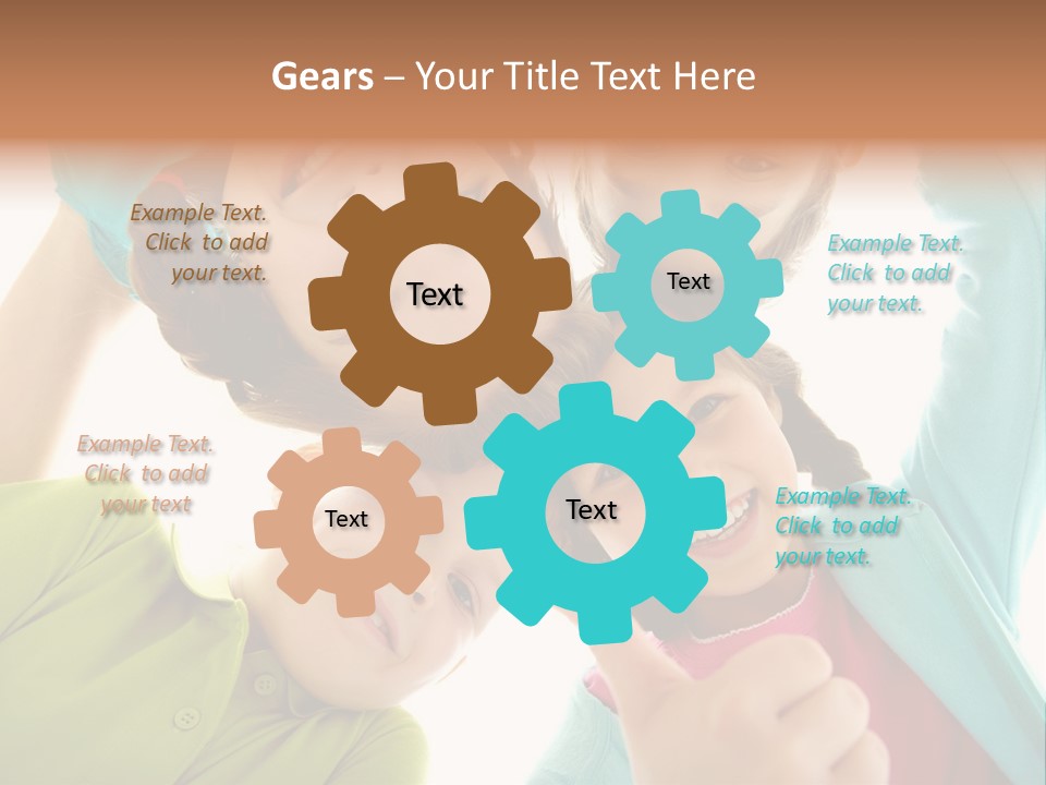 A Group Of Young Children Giving Thumbs Up PowerPoint Template