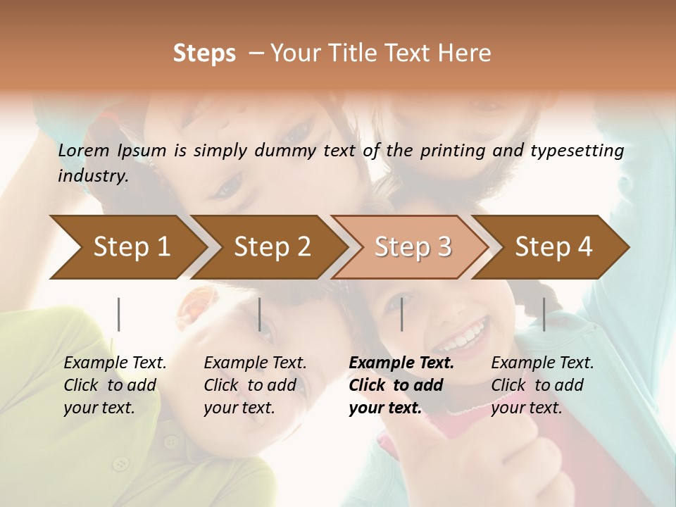 A Group Of Young Children Giving Thumbs Up PowerPoint Template