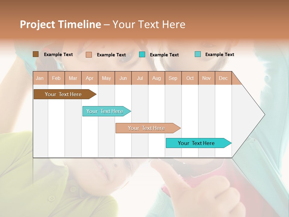 A Group Of Young Children Giving Thumbs Up PowerPoint Template