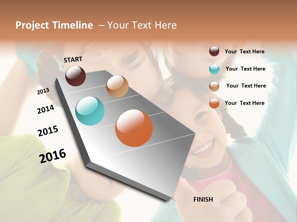 A Group Of Young Children Giving Thumbs Up PowerPoint Template