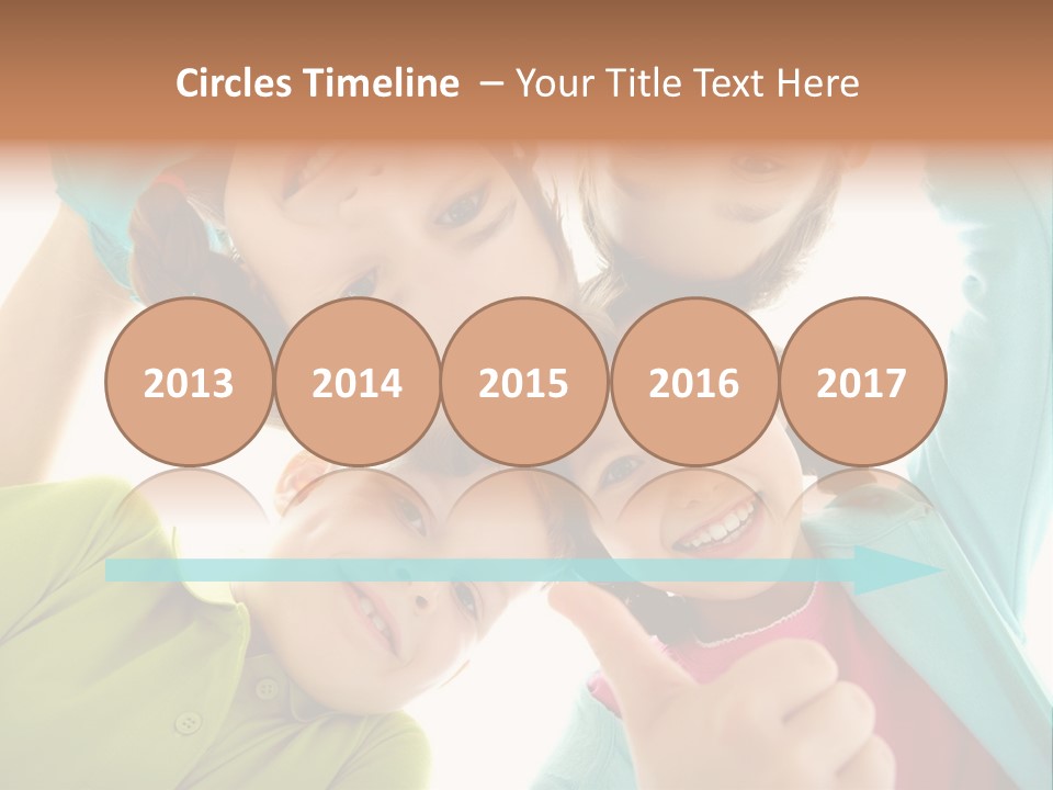 A Group Of Young Children Giving Thumbs Up PowerPoint Template