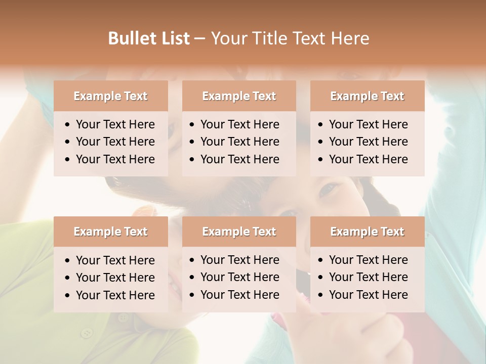 A Group Of Young Children Giving Thumbs Up PowerPoint Template