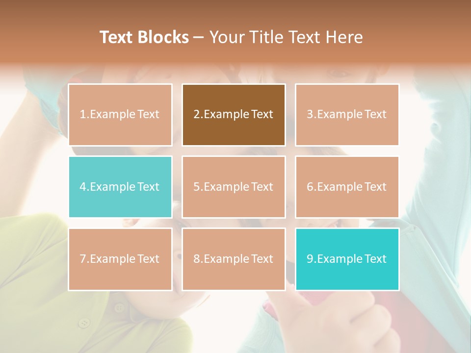 A Group Of Young Children Giving Thumbs Up PowerPoint Template