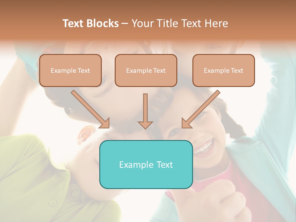 A Group Of Young Children Giving Thumbs Up PowerPoint Template
