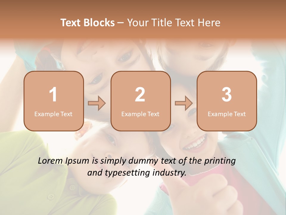 A Group Of Young Children Giving Thumbs Up PowerPoint Template