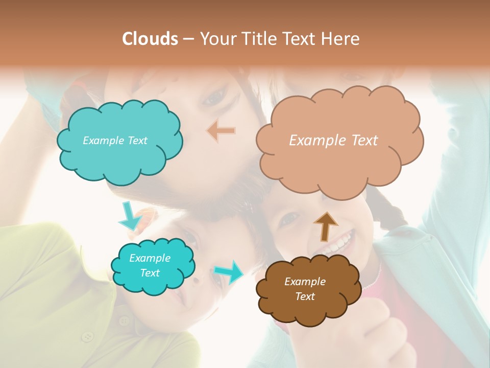 A Group Of Young Children Giving Thumbs Up PowerPoint Template