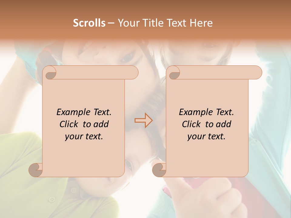 A Group Of Young Children Giving Thumbs Up PowerPoint Template