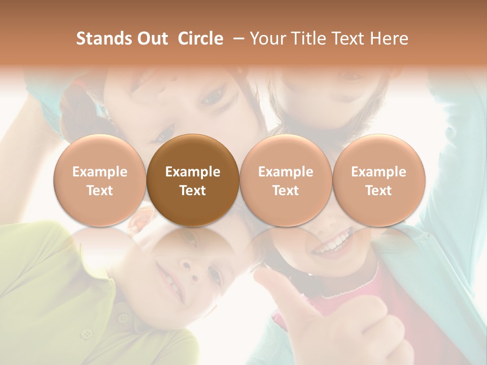 A Group Of Young Children Giving Thumbs Up PowerPoint Template