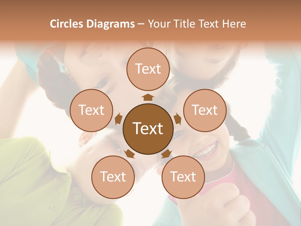 A Group Of Young Children Giving Thumbs Up PowerPoint Template