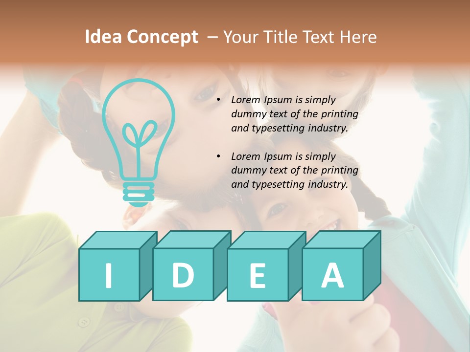 A Group Of Young Children Giving Thumbs Up PowerPoint Template